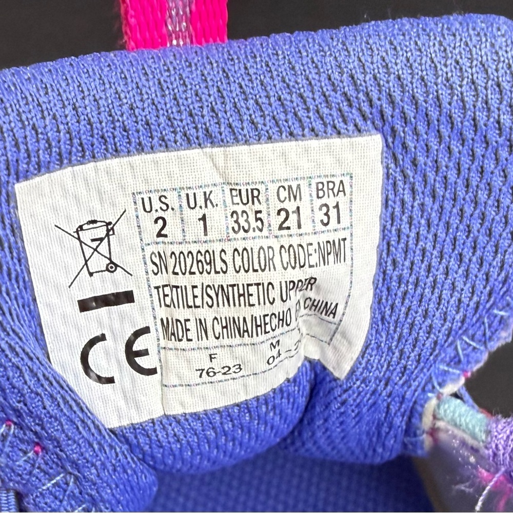Skechers S-Lights Kids' Vibrant Pink and Purple light up Sneakers - Picture 8 of 8